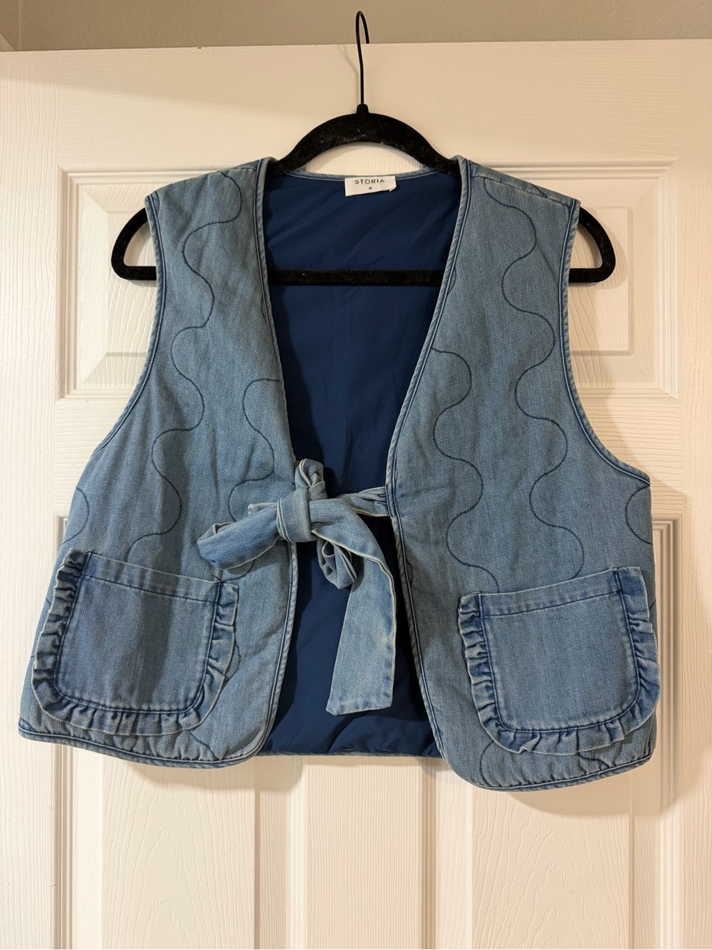 Storia Quilted Denim Vest